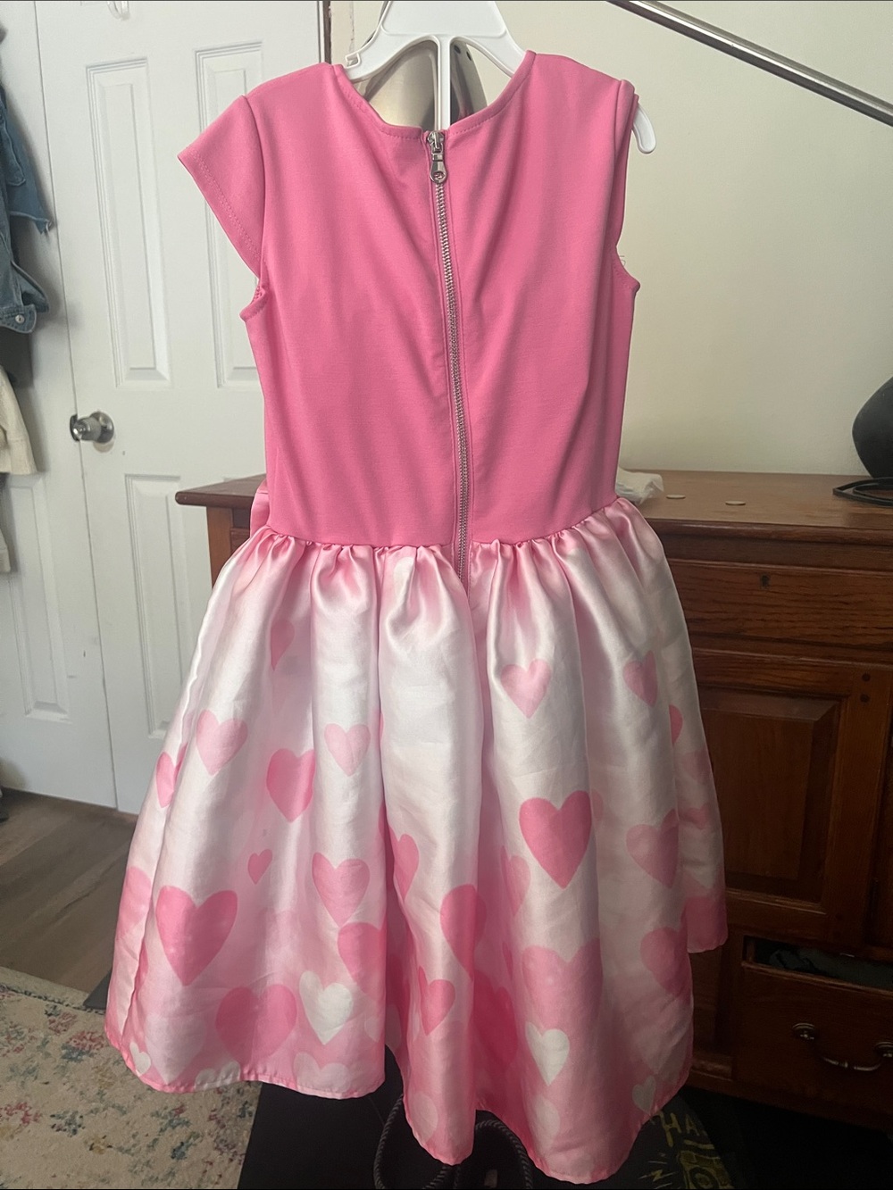 H&M Bright Pink Girls Dress with Bow Detail - Picture 2 of 3